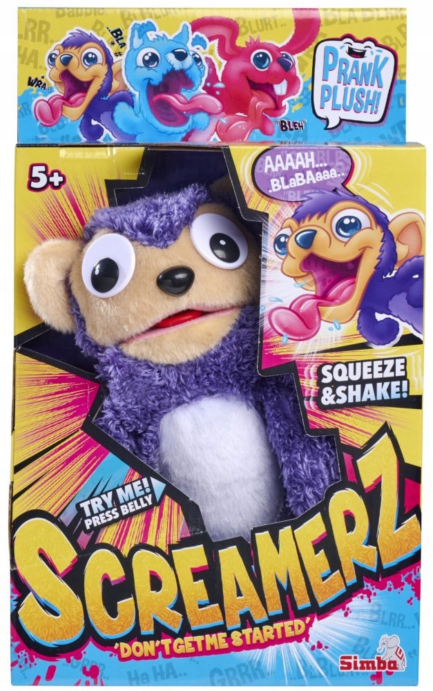 Interaktívna opica Simba ScreamerZ 30 cm fialová
